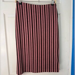 J Crew Wool Pencil Skirt sz 2 Beautiful pink and brown